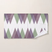 Triangles mauve et vert (Serviette à main)