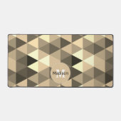 Triangles motif de sépia brun rétro (Recto)