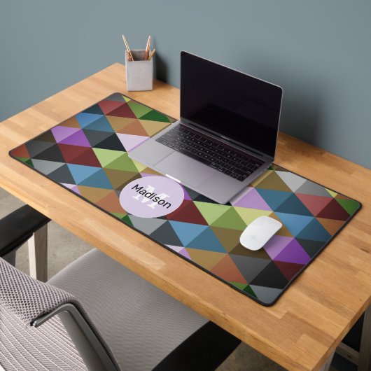 Triangles motif noir rétro (Bureau 2)