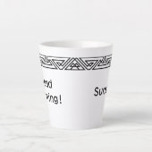 Triangles noir et blanc Mug Latte personnalisée (Devant)
