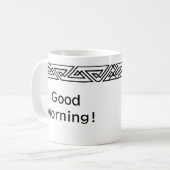 Triangles noirs et blancs modernes Mug personnalis (Devant gauche)
