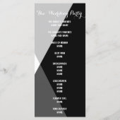 Triangles noirs modernes Programme de mariage (Dos)