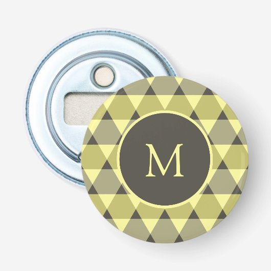 Triangles Pattern Button Flesopener (Voorkant)