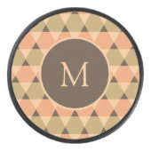 Triangles Pattern Hockey Puck (Voorkant)