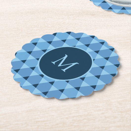 Triangles Pattern Kartonnen Onderzetters (Gekanteld)