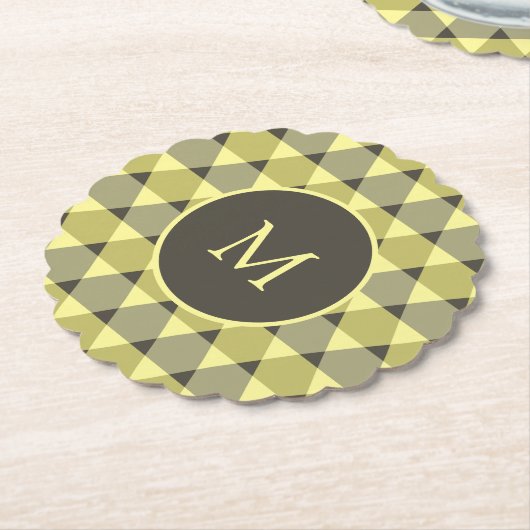 Triangles Pattern Kartonnen Onderzetters (Gekanteld)