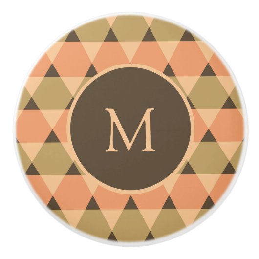 Triangles Pattern Keramische Knop (Voorkant)