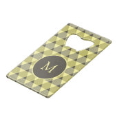 Triangles Pattern Kredietkaart Flessenopener (Voorkant Gekanteld)