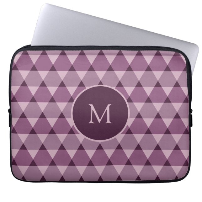 Triangles Pattern Laptop Sleeve (Voorkant)