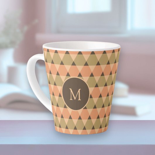 Triangles Pattern Latte Mok