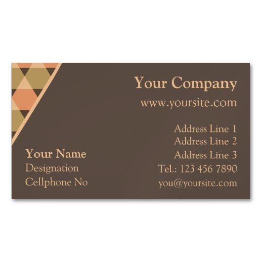 Triangles Pattern Magnetisch Visitekaartje (Voorkant)