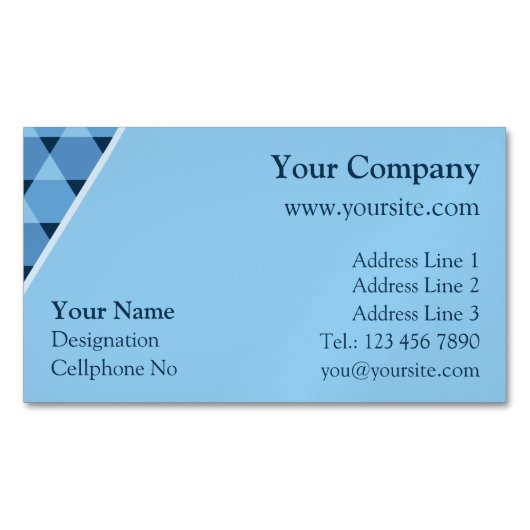 Triangles Pattern Magnetisch Visitekaartje (Voorkant)