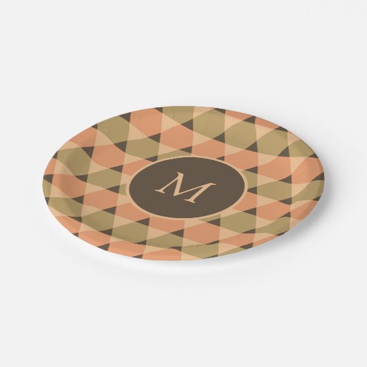 Triangles Pattern Papieren Bordje (Gekanteld)