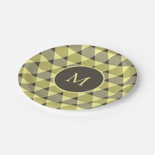 Triangles Pattern Papieren Bordje (Gekanteld)