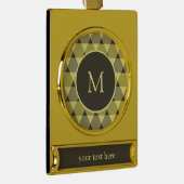 Triangles Pattern Verguld Banner Ornament (Rechts)