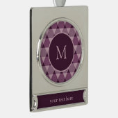 Triangles Pattern Verzilverd Banner Ornament (Rechts)