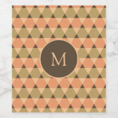 Triangles Pattern Wijn Etiket (Enkel label)