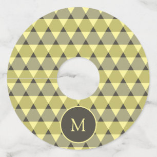Triangles Pattern Wijnglaslabel