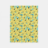 Triangles Pattern - Yellow & Turquoise Fleece Deken (Voorkant)