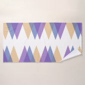 Triangles pourpre, bleu et jaune (Serviette de bain)
