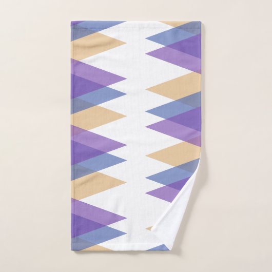 Triangles pourpre, bleu et jaune (Serviette à main)