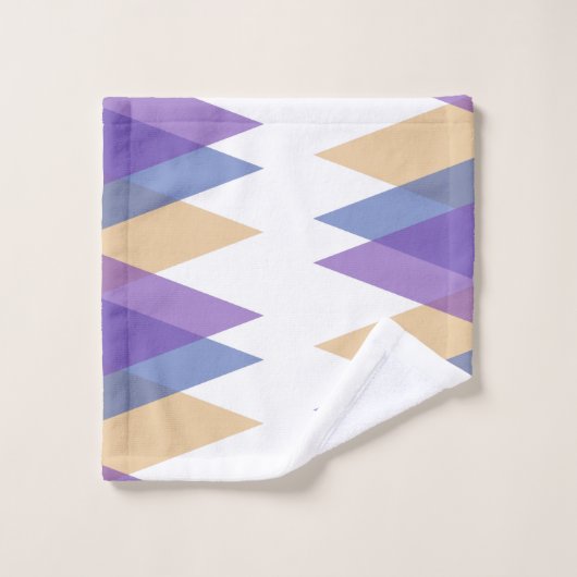 Triangles pourpre, bleu et jaune (Gant de toilette)