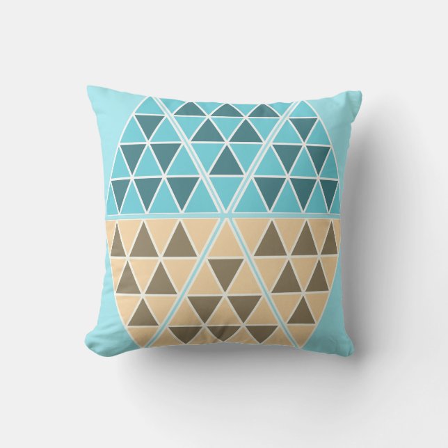 Triangles / Pyramides Funky et Cool Coussin de Jet (Recto)