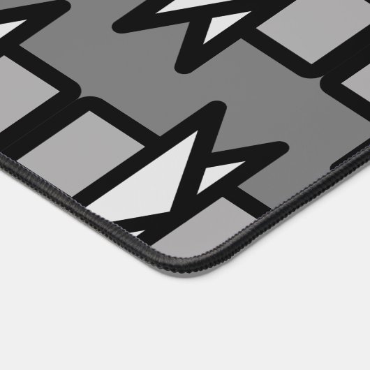Triangles & Rectangles Design moderne, gris & noir (Coin)