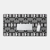 Triangles & Rectangles Design moderne, gris & noir (Clavier et souris)