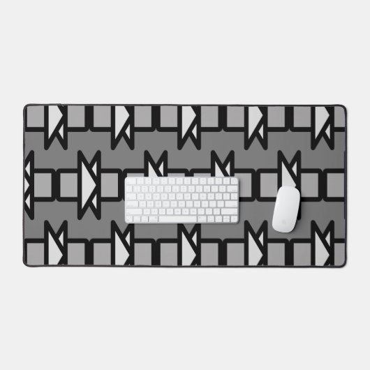 Triangles & Rectangles Design moderne, gris & noir (Clavier et souris)