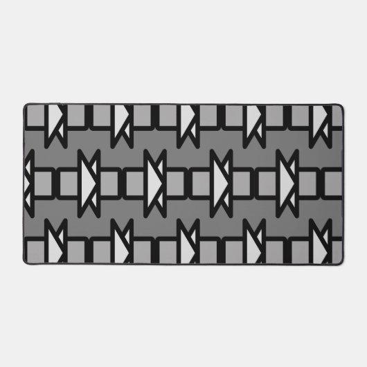 Triangles & Rectangles Design moderne, gris & noir (Recto)