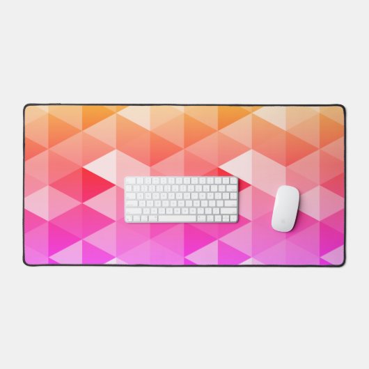 triangles rétro néon rose orange motif (Clavier et souris)