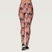 Triangles Robot rose partout sur Leggings (Dos)