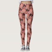 Triangles Robot rose partout sur Leggings (Devant)