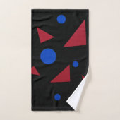 Triangles rouges, cercles bleus (Serviette à main)