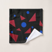 Triangles rouges, cercles bleus (Gant de toilette)