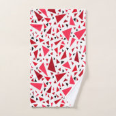 triangles rouges pourpre sur arrière - plan rétro (Serviette à main)