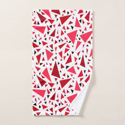 triangles rouges pourpre sur arrière - plan rétro  (Serviette à main)