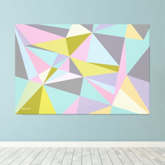 Triangles Sur Mon Esprit Tissus Étitrés Impression (Insitu (Plancher de Bois))