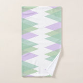 Triangles vert et lilas (Serviette à main)