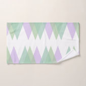 Triangles vert et lilas (Serviette à main)