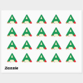 Triangulaire Apple Letter A Sticker (Feuille)