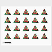 Triangulaire bande diagonale Happy Kwanzaa Triangle Sticker (Feuille)