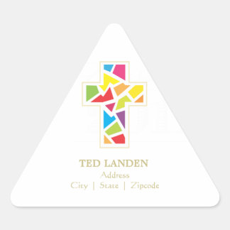 Triangulaire Baptême | Sticker d'adresse/de préférence de la pr