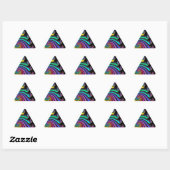 Triangulaire Cadeau de perles Sticker triangle Gay pride arc-en (Feuille)