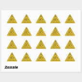 Triangulaire Funny Party Warning Sticker | Yellow Caution Sign  (Feuille)