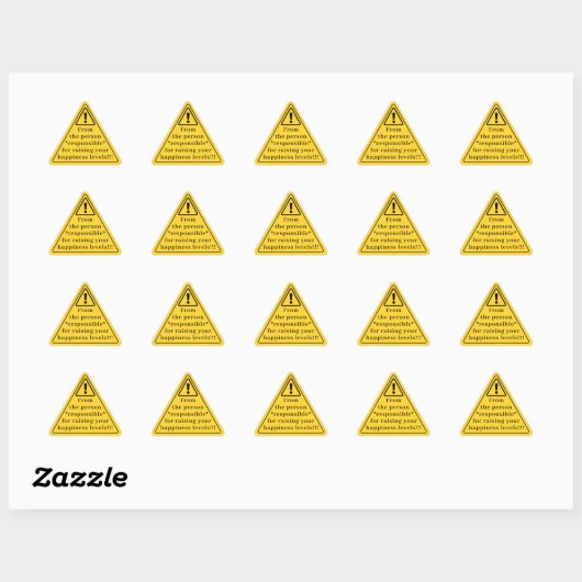 Triangulaire Funny Party Warning Sticker | Yellow Caution Sign  (Feuille)