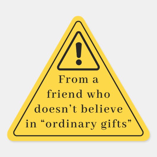 Triangulaire Funny Party Warning Sticker | Yellow Caution Sign  (Devant)