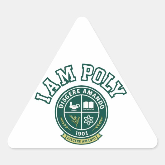 Triangulaire I AM POLY Classic Triangle Sticker (Devant)