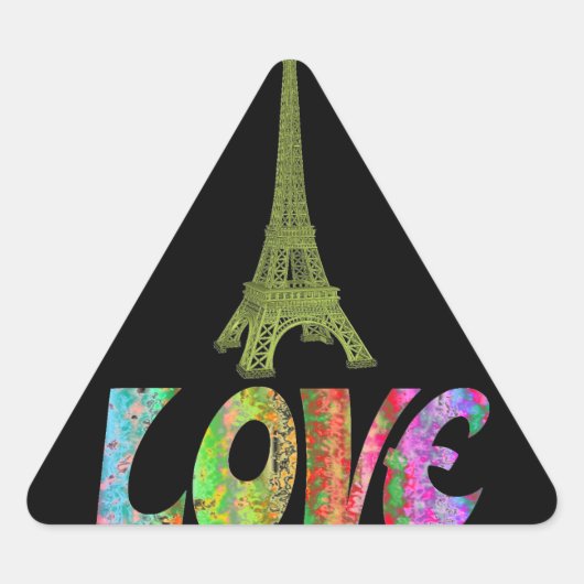 Triangulaire Love Paris Sticker (Devant)
